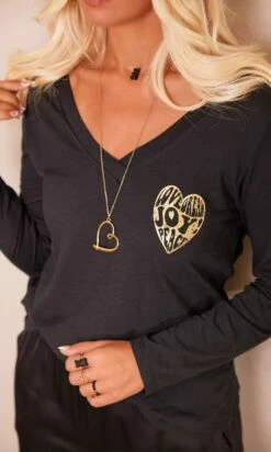 T-Shirt Magda ML Noir Heart Joy Or -Vêtements Soldes 2024 facetune 29 08 2023 14 43 16