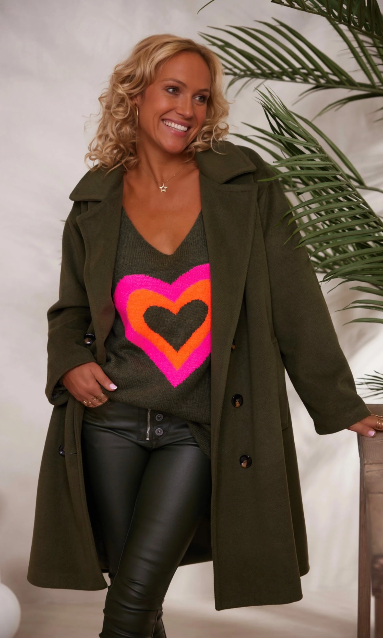 Pull Rayco Oversize Kaki Big Heart 7 Pull Rayco Oversize Kaki Big Heart – Image 5