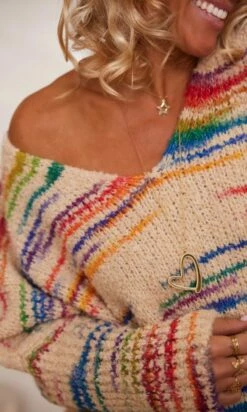 Pull Zack Oversize Camel Stripes Multicolor -Vêtements Soldes 2024 facetune 29 11 2023 11 59 26