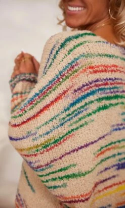 Pull Zack Oversize Camel Stripes Multicolor -Vêtements Soldes 2024 facetune 29 11 2023 12 09 56