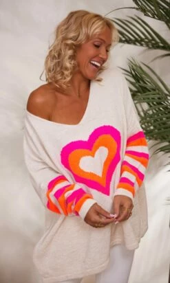 Pull Rayco Oversize Beige Big Heart