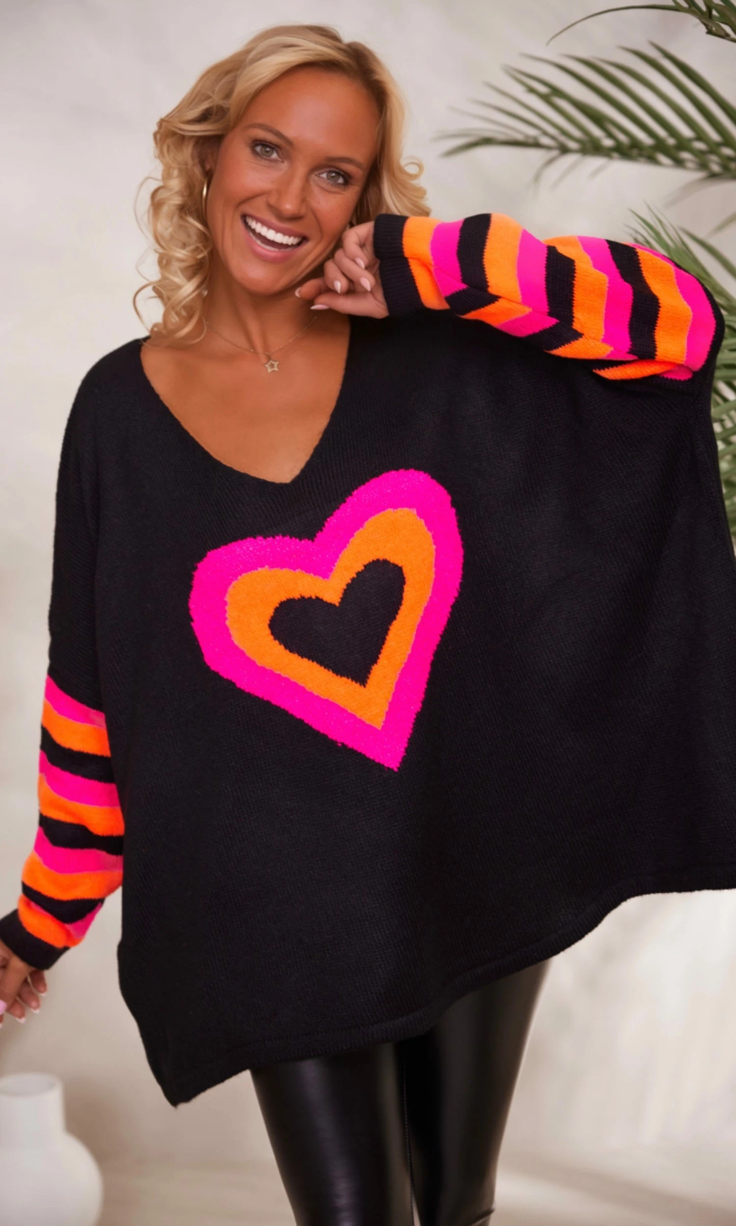 Pull Rayco Oversize Noir Big Heart 3 Pull Rayco Oversize Noir Big Heart