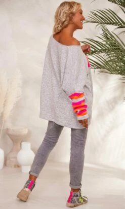 Pull Rayco Oversize Gris Clair Big Heart