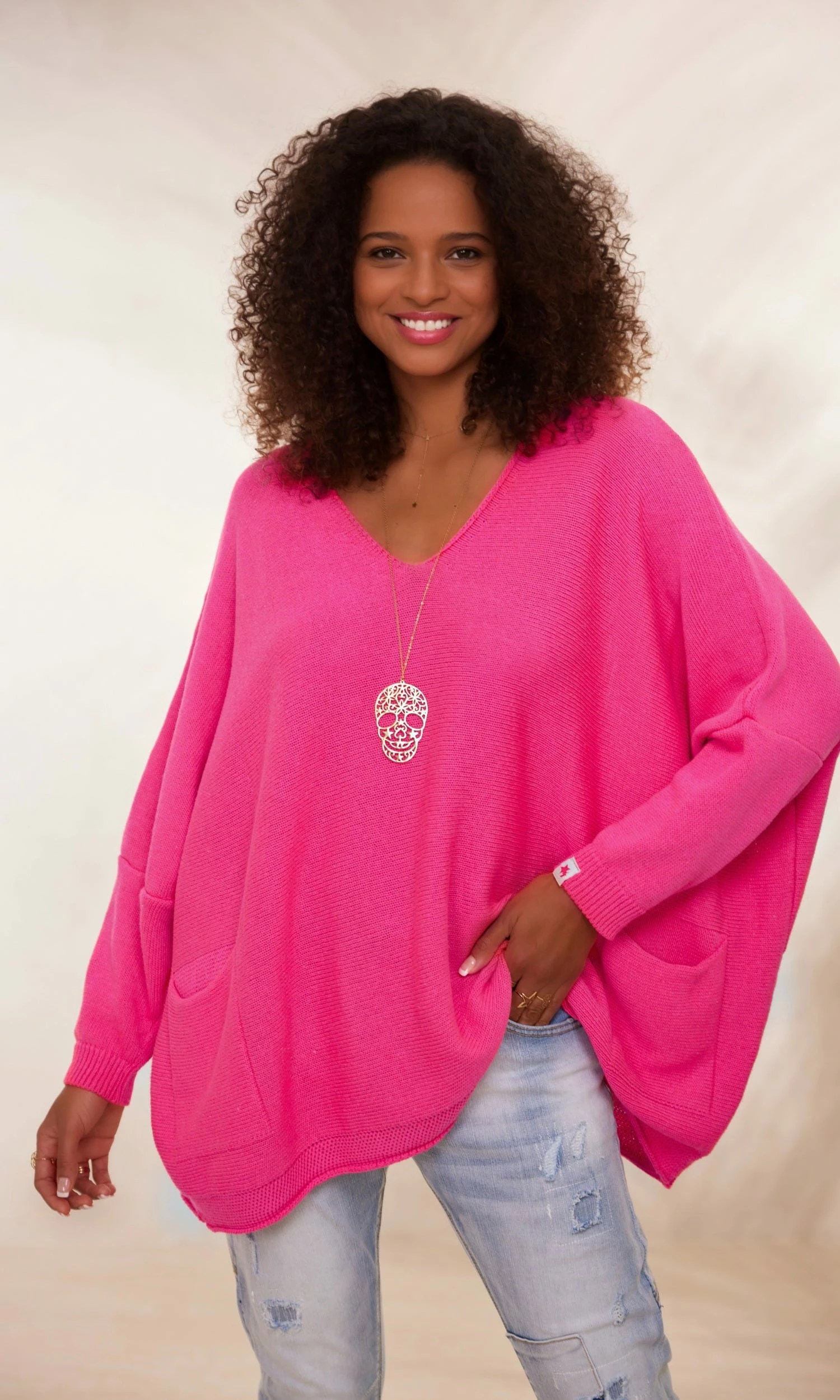 Pull Nestor Petite Maille Rose Fuchsia 8 Pull Nestor Petite Maille Rose Fuchsia – Image 6
