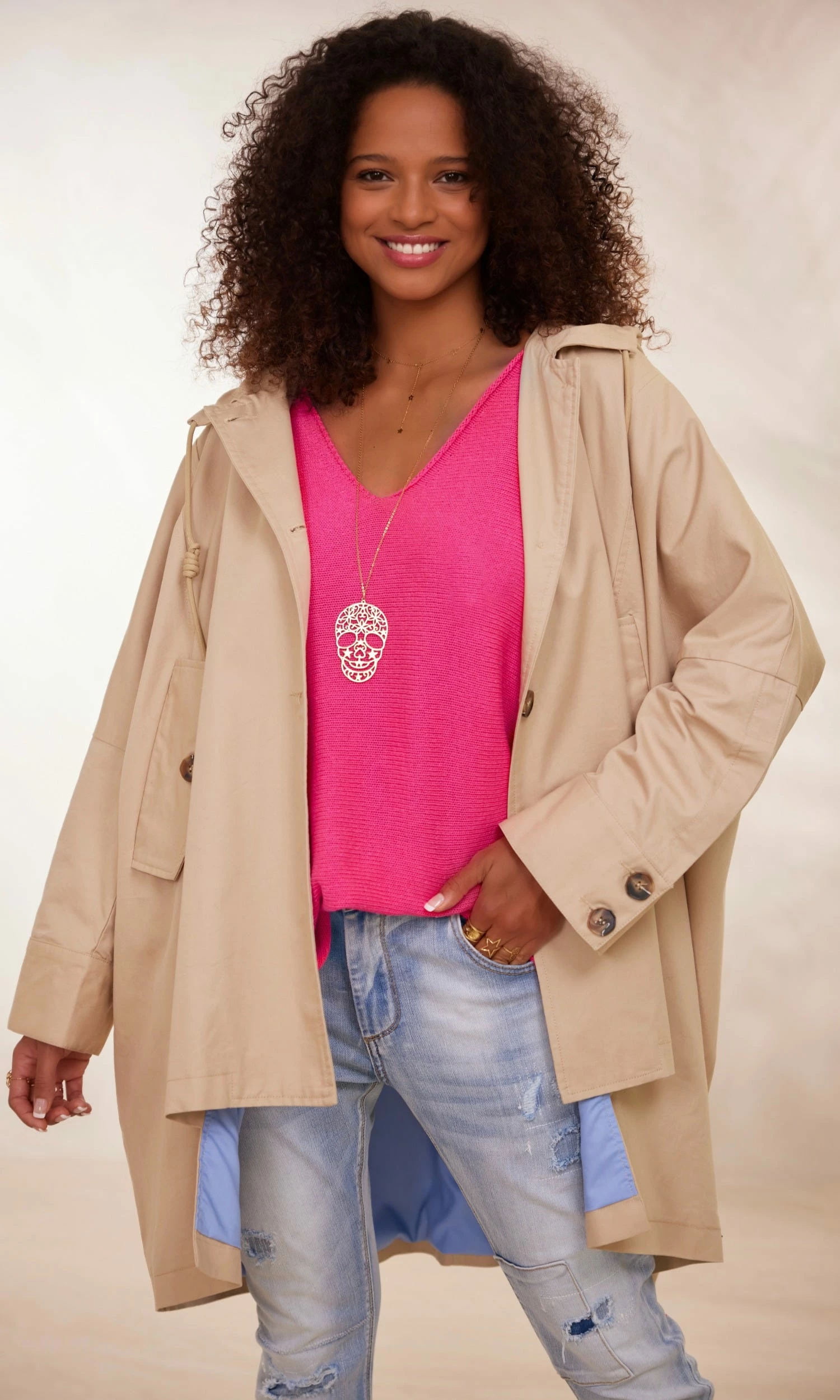 Pull Nestor Petite Maille Rose Fuchsia 6 Pull Nestor Petite Maille Rose Fuchsia – Image 4