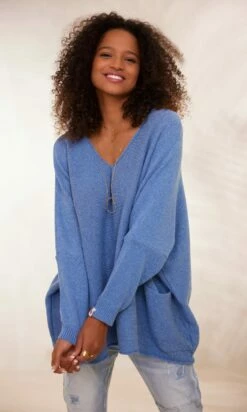 Pull Nestor Petite Maille Bleu Jean -Vêtements Soldes 2024 facetune 30 01 2024 14 32 47