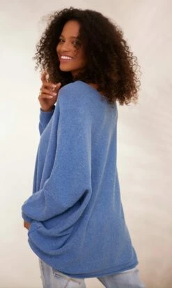 Pull Nestor Petite Maille Bleu Jean -Vêtements Soldes 2024 facetune 30 01 2024 14 42 05