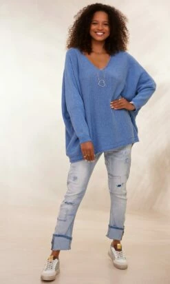 Pull Nestor Petite Maille Bleu Jean -Vêtements Soldes 2024 facetune 30 01 2024 14 49 59