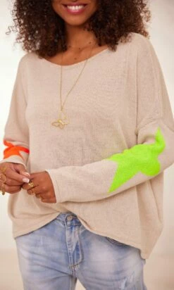 Pull Austin Beige Star Multicolor