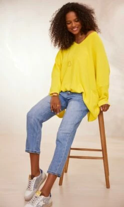 Pull Nestor Petite Maille Jaune -Vêtements Soldes 2024 facetune 30 01 2024 16 59 25