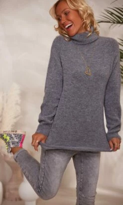 Pull Basic Col Roulé Gris -Vêtements Soldes 2024 facetune 30 11 2023 12 10 55