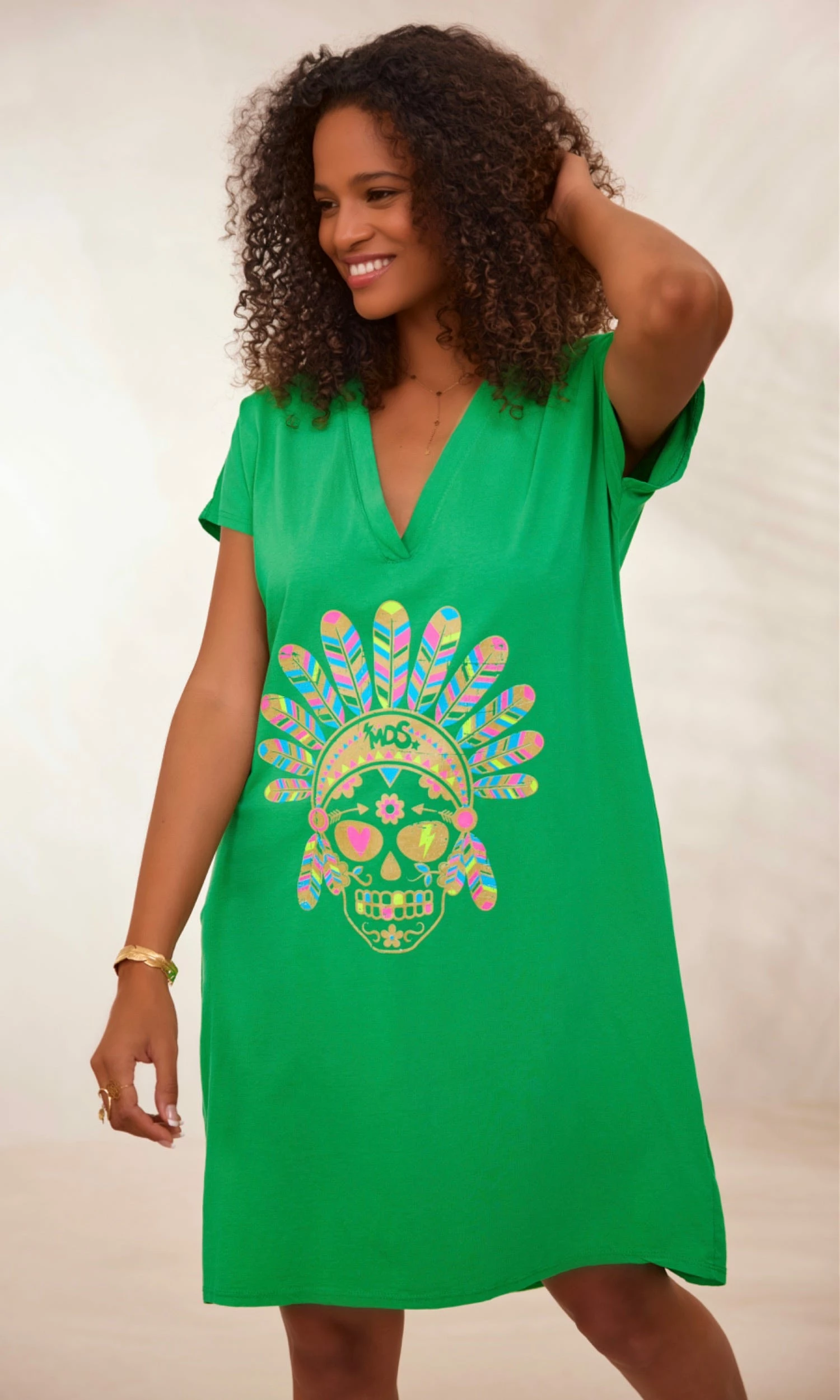 Petite Robe Isadora Vert Brésil Pluma Skull Multicolor 7 Petite Robe Isadora Vert Brésil Pluma Skull Multicolor – Image 5