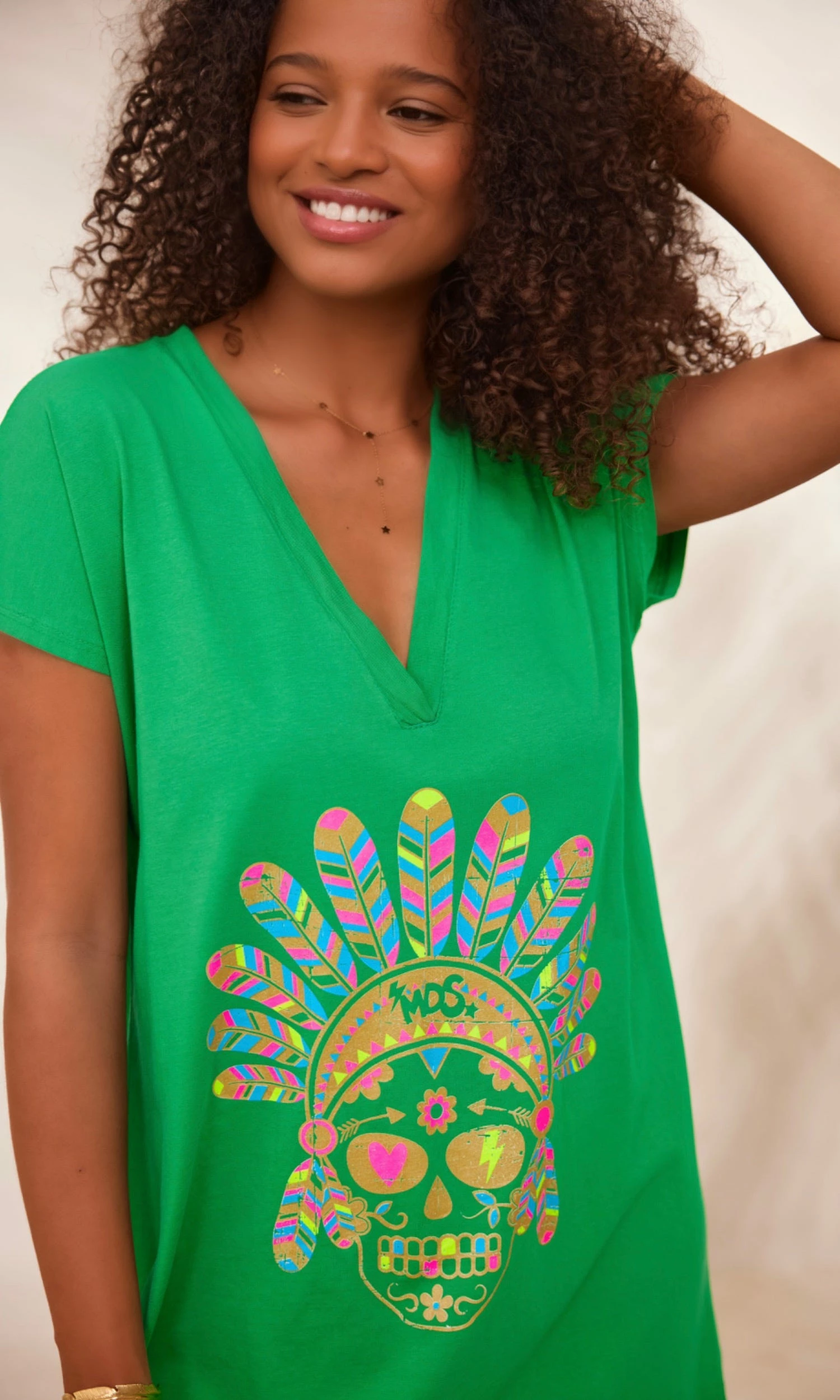 Petite Robe Isadora Vert Brésil Pluma Skull Multicolor 3 Petite Robe Isadora Vert Brésil Pluma Skull Multicolor