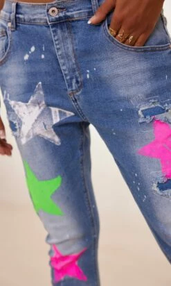 Jean's Hooman Used Denim Star Multicolor 15 Jean's Hooman Used Denim Star Multicolor -Vêtements Soldes 2024 facetune 31 01 2024 14 17 09