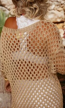 Pull Luke Maille Filet Doré Irisé -Vêtements Soldes 2024 facetune 31 07 2023 14 02 07