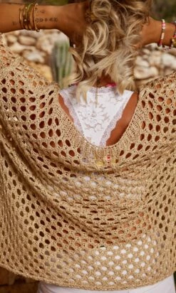 Pull Luke Maille Filet Doré Irisé -Vêtements Soldes 2024 facetune 31 07 2023 14 03 14