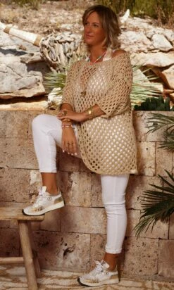 Pull Luke Maille Filet Doré Irisé -Vêtements Soldes 2024 facetune 31 07 2023 14 05 31