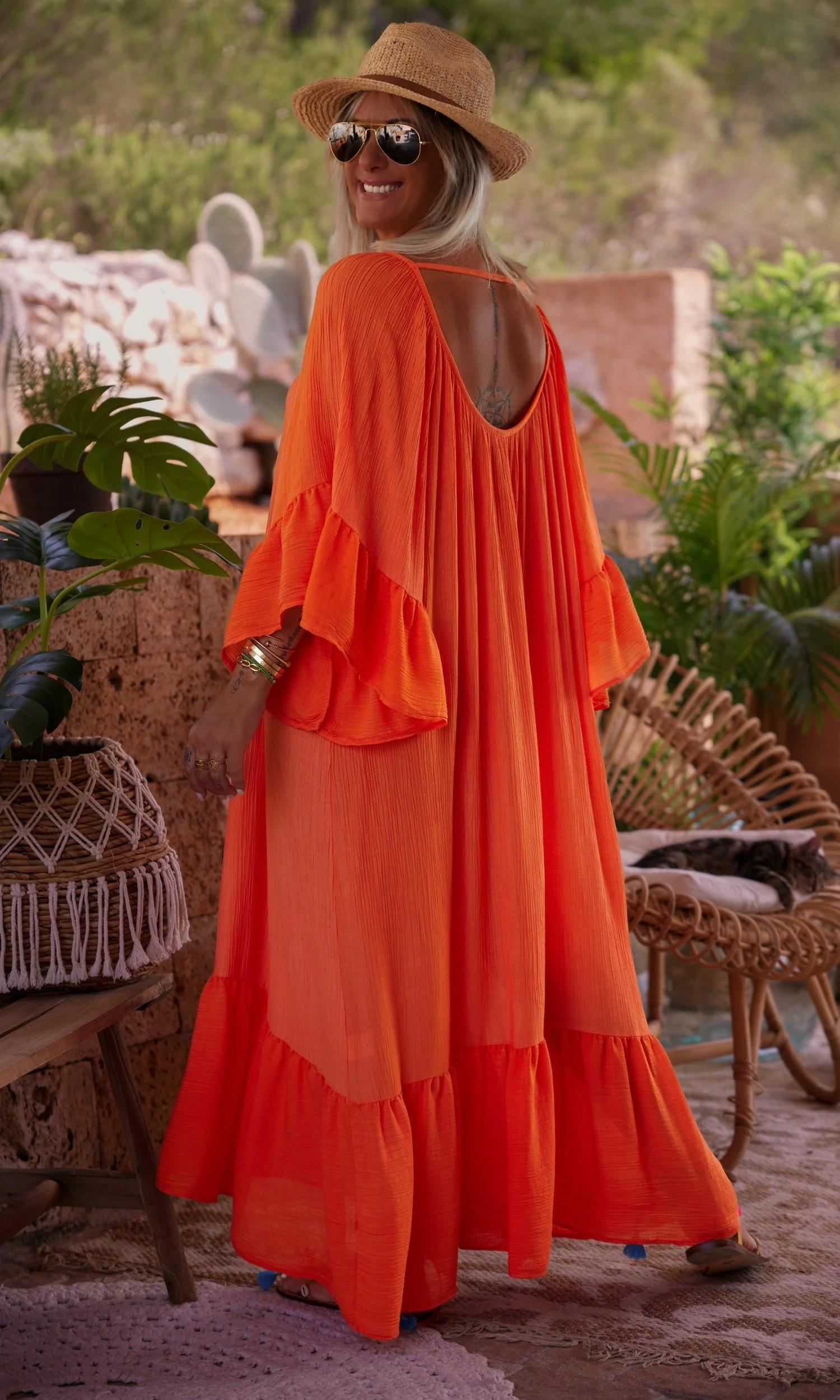 Robe De Plage Alizée Orange 3 Robe De Plage Alizée Orange